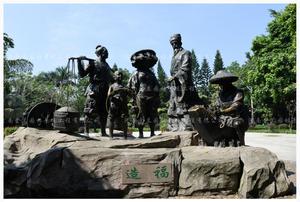 公园铸铜场景雕塑