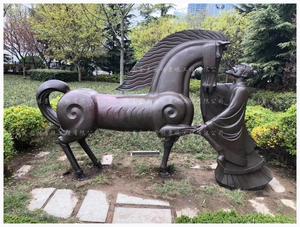 公园铸铜伯乐相马雕塑